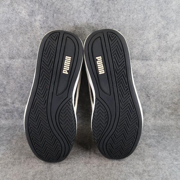 Puma Shoes Mens 9 Casual Sneakers Court Trainer Athletic Black White Comfort Gym main image 4